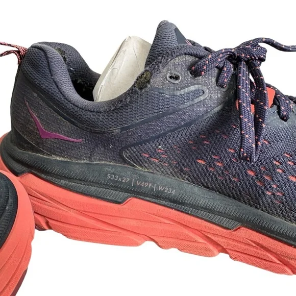 Hoka Women's Challenger ATR 6 Navy Pink Trail Shoes Sz. 8 - Picture 7 of 12